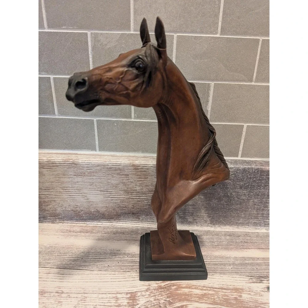 1996 Kasper Studio Design Morning Call Horse Bust Sculpture #25 Kentucky Signed